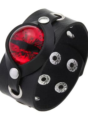Halloween ndy Gohic Punk Glier PU Leaher Saemen Bracele Perf