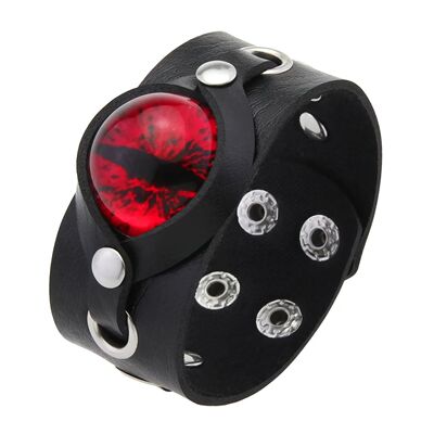 Halloween ndy Gohic Punk Glier PU Leaher Saemen Bracele Perf
