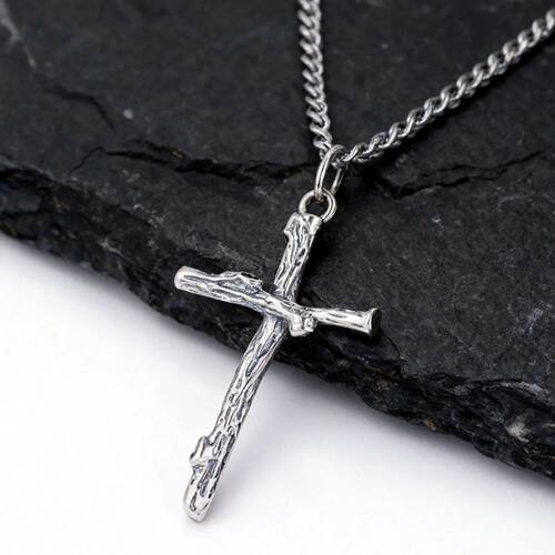 Gothic Punk women's cross necklaces silver color Christian C