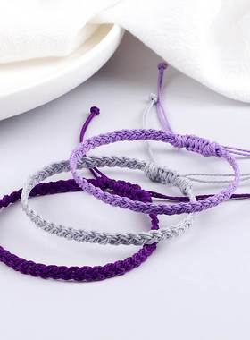 Women Handmade Woven Bracelets Waterproof Wax Thread Wrap Ro