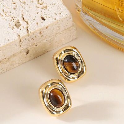 French rero elegan old money syle inlaid naural iger's eye s