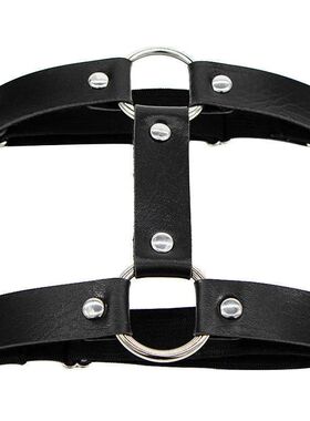 Punk Hip-Hop Pu Leaher Ring Leg Ring Women's Body Chain Srap