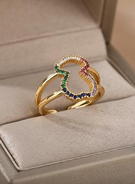 Vintage Chic Handmade Bear Rings For Women Cute Animal Knuck