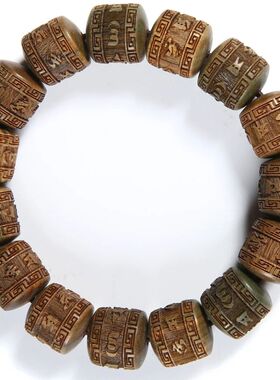 Natural sandalwood an six-character mantra an Buddhist praye