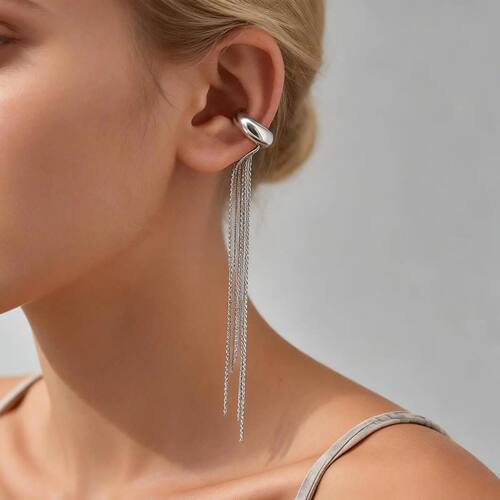 Pretty Women's Tassel Ear Clip Ear Cuff 18K Gold Plated Need
