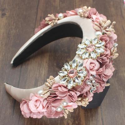 Bohemian Fashion Flower Headband Luxury Temperament Sponge C