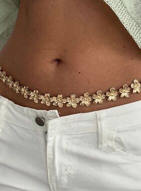 Boho Flower Belly Chain for Women Exquisie Swee Wais Bel Cha