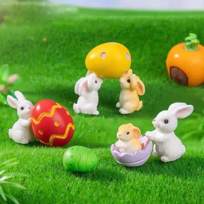 1PCS Mulicolor Mini Easer Rabbi Figurine Resin Accessories M
