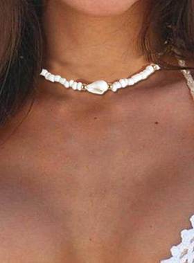 17KM Bohemian Natural Shell Choker Necklace for Women Girls