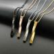 Black Simple Rectangle Necklace 2023 rendy Pendant Men Stain