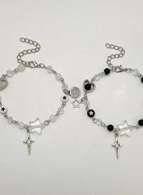 Fashion Couple Beads Sar Bracele Handmade Y2K Guiar Charm Br