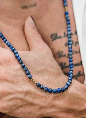 2023 New Classic Strand Stone Necklace Men Simple Handmade 6