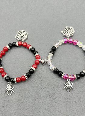 Pulseira aranha de Halloween para homens e mulheres, bracele