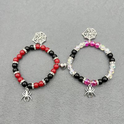 Pulseira aranha de Halloween para homens e mulheres, bracele