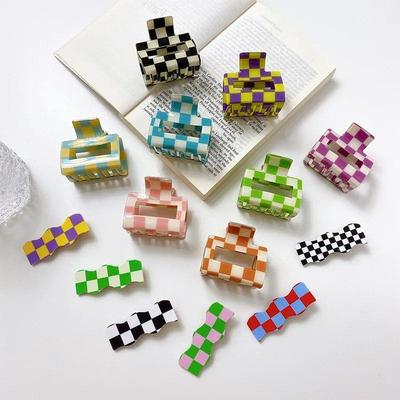2023 New Fashion Girl Sweet Hair Clip Acrylic Square Hair Cl