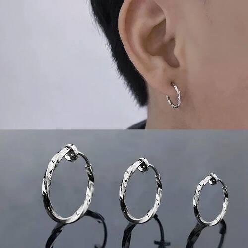 1Pair 3Size 10/12/14mm Mobius Earrings Men's Earrings Person