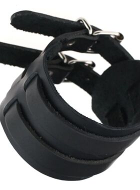 Punk Gohic Rock and roll nd Simple Double buckle Double laye