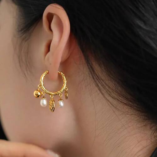 cate Pearl Tassel Pendant Drop Earrings for Women ndy  Elega