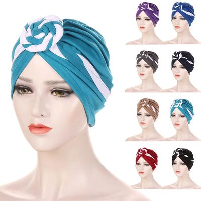 Indian  Twist Knot Braids Headwrap Bonnet  Turban Caps Women