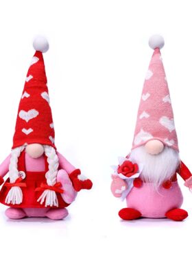 Gnome Plush Doll Decoraions Faceless Doll Valenine Mr & Mrs