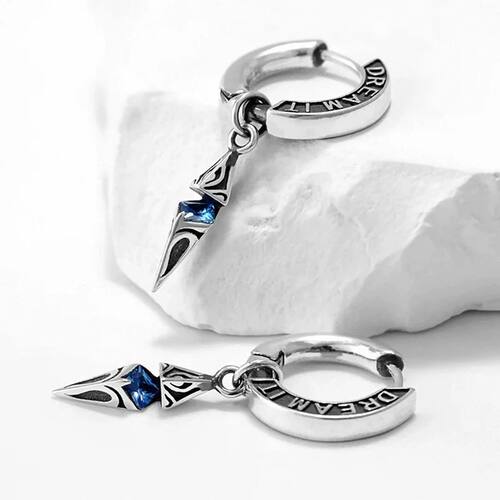 Retro Geometric Cone 3D Earrings for Men Trendy Premium Lett