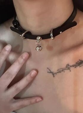 Punk Meal Bell Pendan Choker Necklaces for Women Men Hip Hop