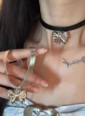 Punk Simple Swee and cool Ho Girl Dark Niche design sense A