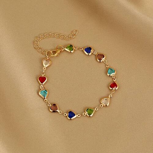 Exquisite Colorful Heart Bracelet for Women Charm Korean Cry