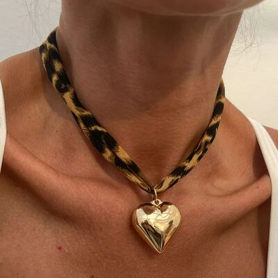 Vinage Gold Color Hear Pendan Necklaces for Women Bohemia Me