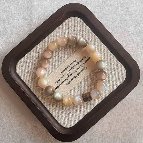 Cat Eye Brown Beaded Bracelet New Handmade Stch Gemstone Ele