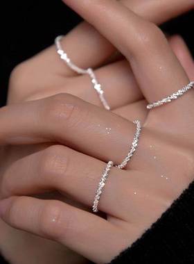 Fashion Silver Color Sparkling Ring For Women Girls Korean S