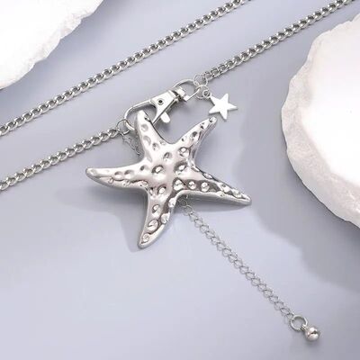 Beach Syle Silver Color Texure Sarfish Wais Chains for Women