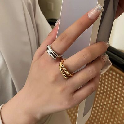 Simple Creaive Women Sainless Seel Ring Vinage Opening Rings