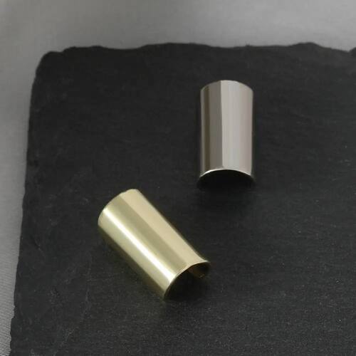Daily Non-Piercing Long Tube Clip Earring Solid Color Copper