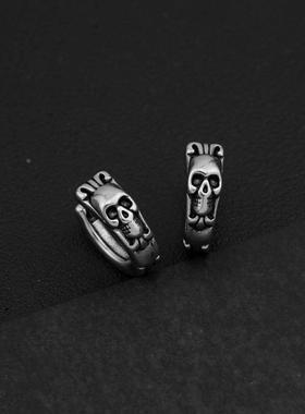 Stainless steel skull personalized retro Halloween earrings