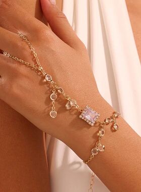 Exquisie Zircon Crysal Bracele Rings for Women Fashion Geome