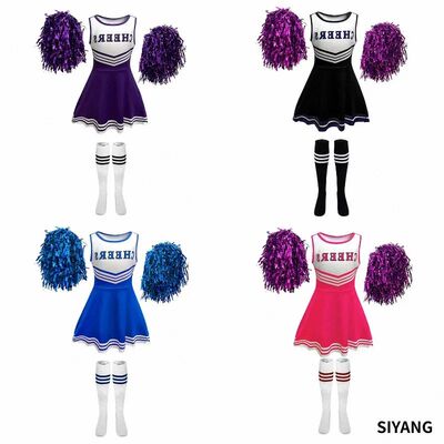 School Sports Cheer Themed Outfit For Girls Printed Skirt Co