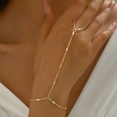 Simpliciy Meal Copper Tube Chain Bracele for Women Ladies Li