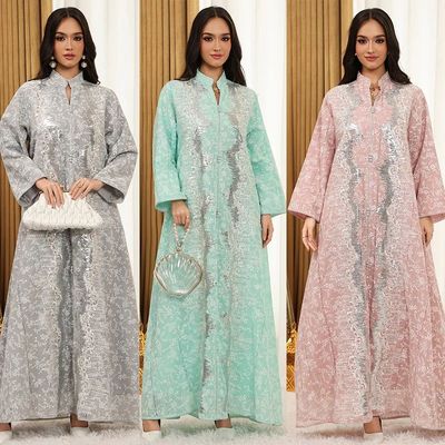 Party Dress Women  Sequins Jalabiya   Morocco Kaftan Elegant