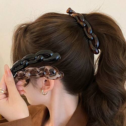 Leopard Print Twisted Hair Clip for Women Exquisite Vintage