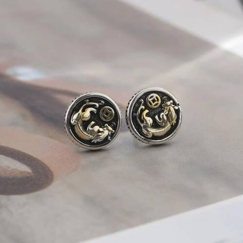 Retro Brave Troops Earrings Men's Trendy Personality Earring