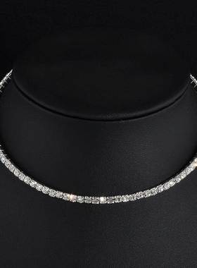 Rhinestone Choker Necklaces Torques Collar Women Statement J