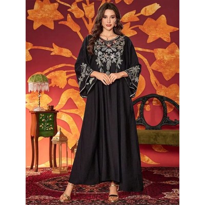 Women Dress   Jalabiya Embroidery Beading Party Dresses Duba