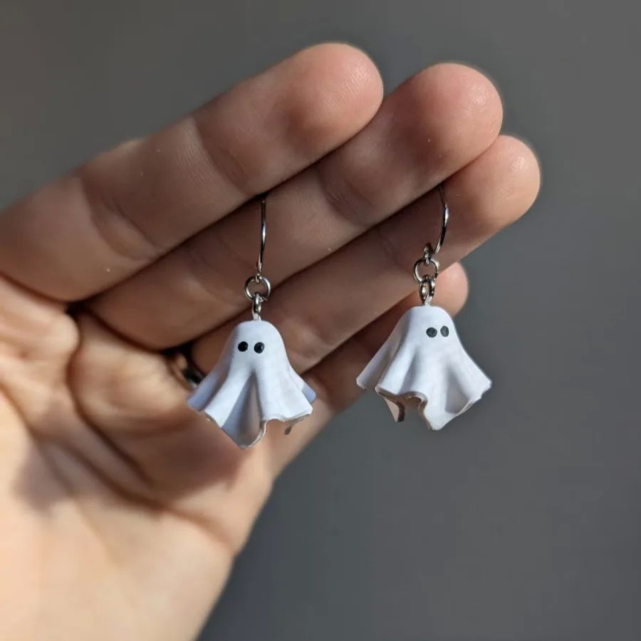 Cute Halloween Ghost Drop Earrings for Women Girls Fashion L