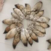 进口郊狼尾巴仿真挂件钥匙扣DIY手工cosplay挂饰挂高档民族风配饰