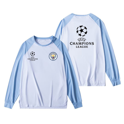 长袖青少年印花足球速干t恤