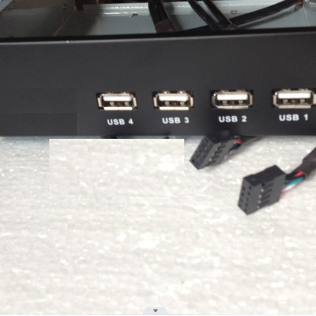 NECXG USB2.0光驱位前置面板 档板线 支持USB3.0 移动硬盘 5.25