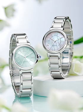 西铁城(CITIZEN)手表光动能小铃花贝母时尚女表EM1070-83L/EM1060