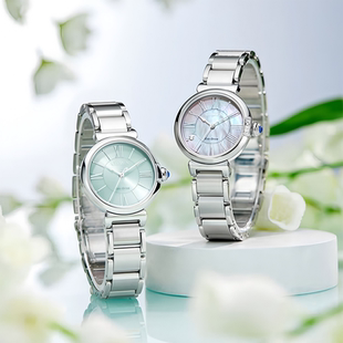 西铁城(CITIZEN)手表光动能小铃花贝母时尚女表EM1070-83L/EM1060