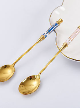 爱莉卡贝叶Erica Beyer 英伦小奢华不锈钢镀金咖啡勺